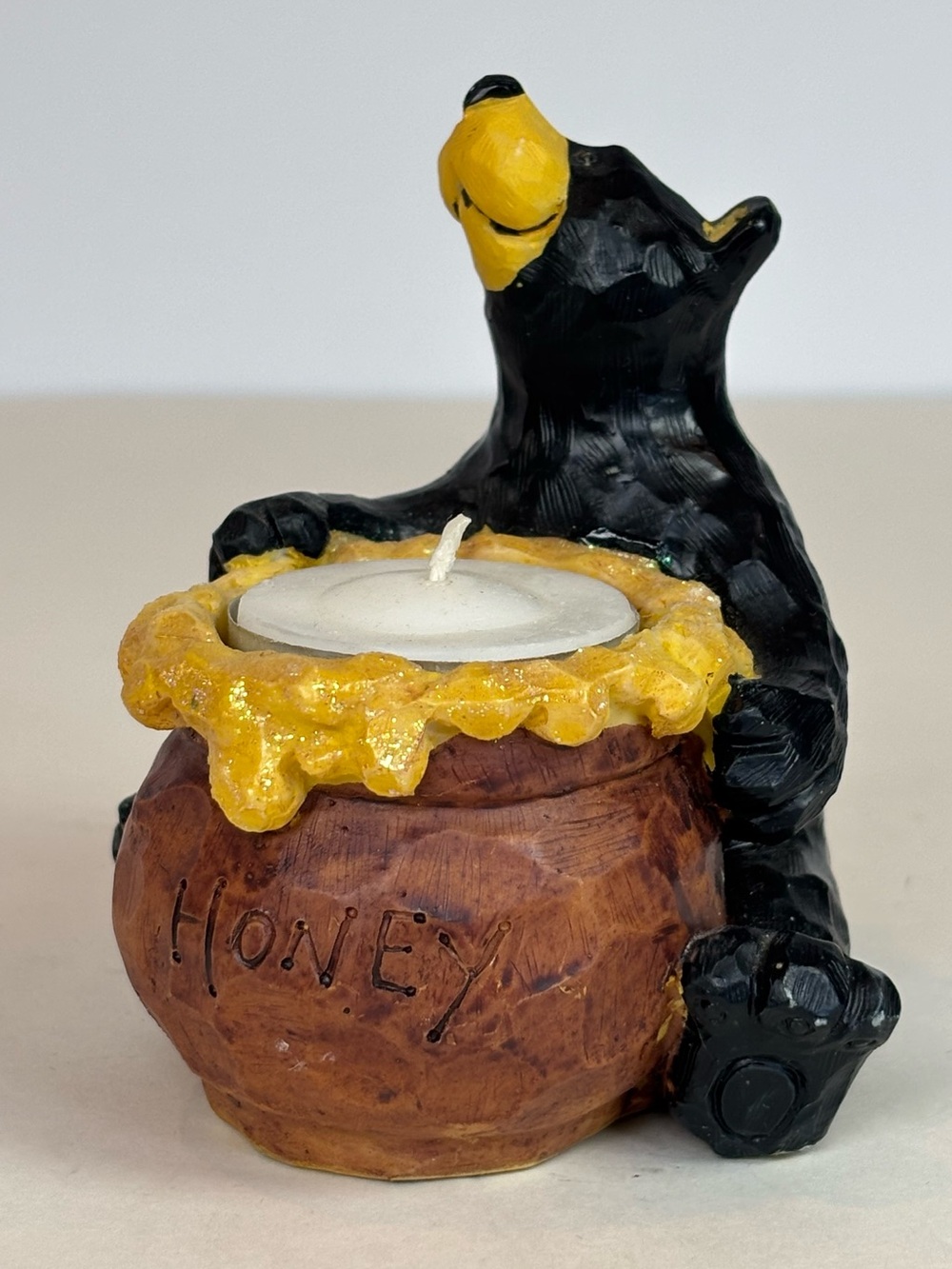 Bearfoots Honey Bear Tealight Candle Holder Jeff Fleming Big Sky Figurine